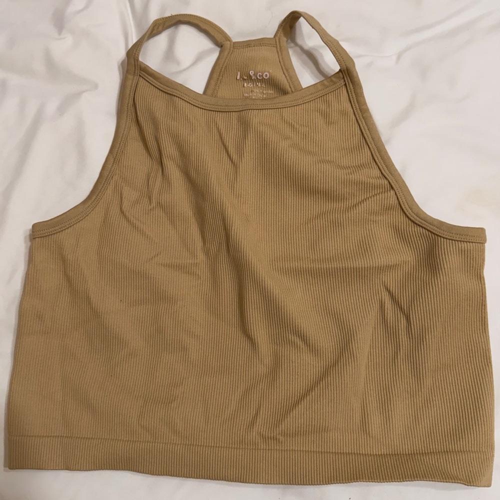 Tan Ribbed Tank Top Cropped 😍🤩